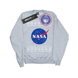 NASA Mens Classic Fair Isle Sweatshirt / Sports Grey